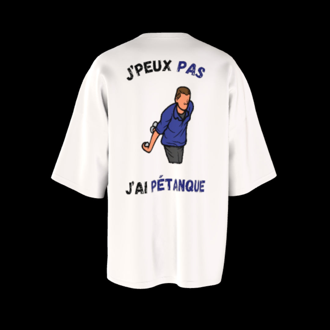 T-shirt unisexe épais ras du cou | J'peux pas j'ai pétanque