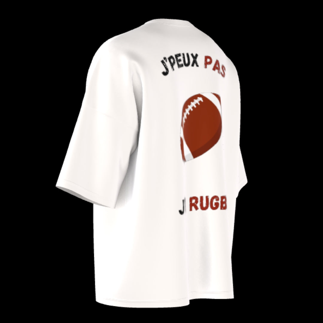 T-shirt unisexe épais ras du cou | J'peux pas j'ai rugby