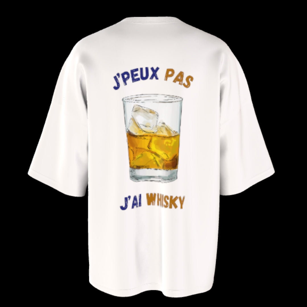 T-shirt unisexe épais ras du cou | J'peux pas j'ai whisky