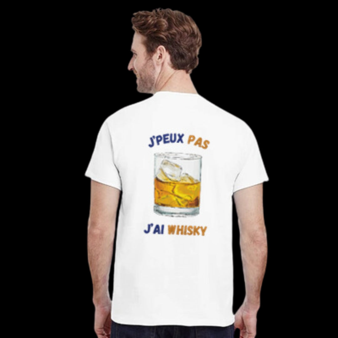 T-shirt unisexe épais ras du cou | J'peux pas j'ai whisky