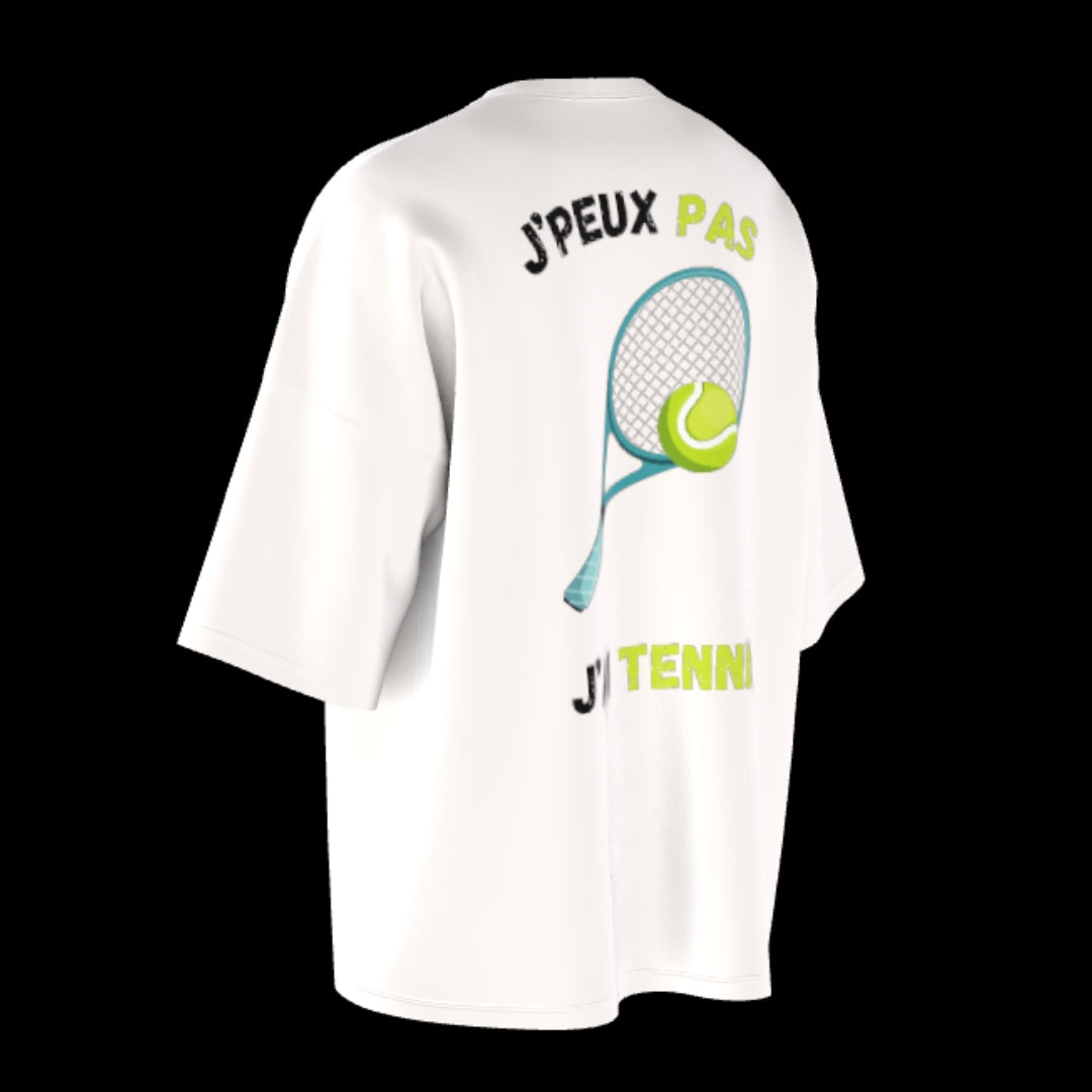 T-shirt unisexe épais ras du cou | J'peux pas j'ai Tennis